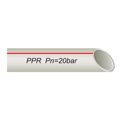 Труба VSplast PPR-AL-PIPE ф20 NEW з алюмінієвою фольгою (червоні літери на упаковці) 2956 фото