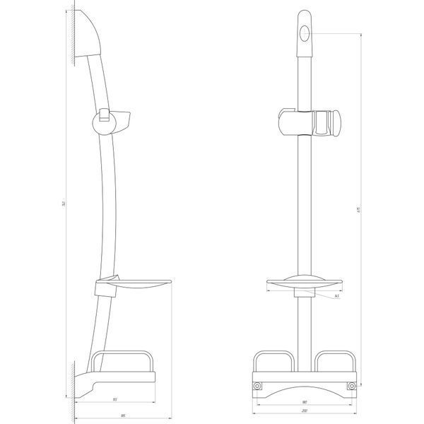 Душевая стойка Dishi L206-TP-KIT 22027 фото