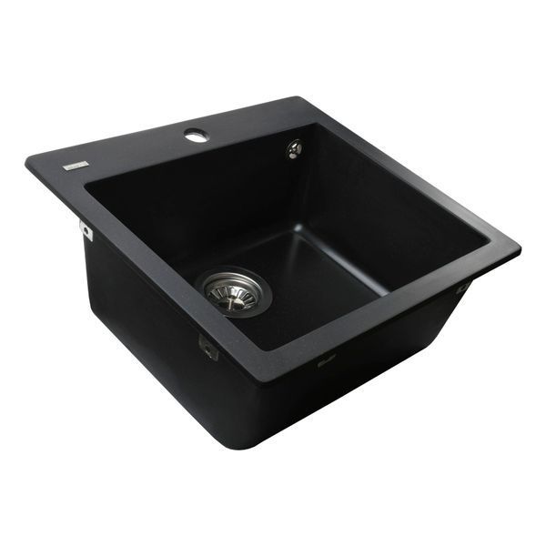 Гранитная мойка Globus Lux AOSTA черный 490x455мм-А0002 23577 фото