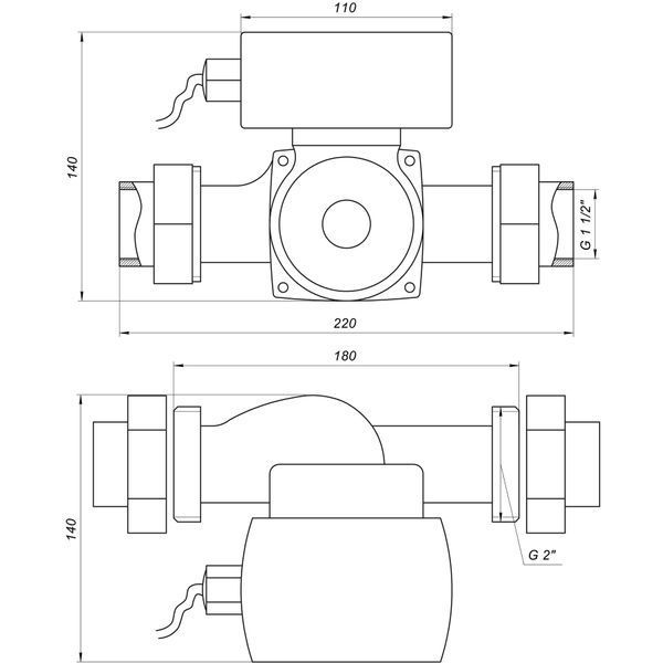 Насос циркуляційний енергоощадний Optima OP32-10AUTO 180мм + гайки 21546 фото
