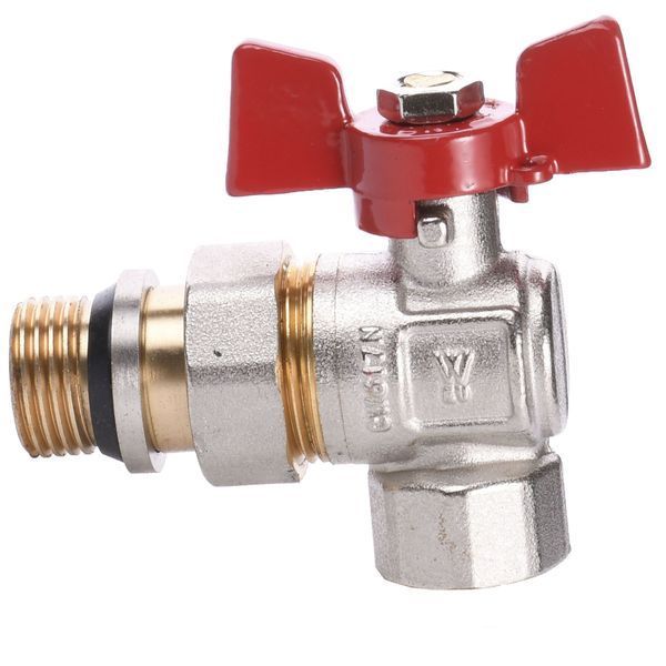 Кран кульовий кутовий з американкою WATERVALVE Q003 NV-V124 1/2&Prime; ЗB 10166 фото