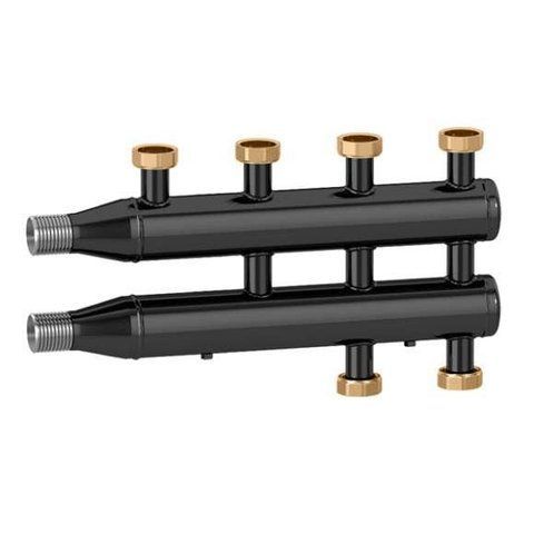 Стальной коллектор &Oslash;1 1/4" С x 1 1/2" В (накидные гайки) 2+1 пара 125 мм 10 bar 5&divide;110&deg;C 550021 1851593921 фото