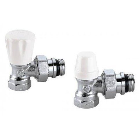КОМПЛЕКТ УГЛОВЫХ радиаторных кранов &Oslash;1/2" 10 bar Caleffi S.p.a. 411431 1834574849 фото