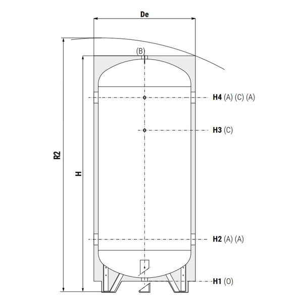 Тепло-хладоаккумулятор 200 л VOLANO TERMICO CALDO-FREDDO R/C GB VT 6 bar -10/+90 °C Cordivari srl 87664 фото