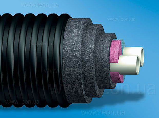 Попередньоізольована труба PN6 THERMO TWIN 2 x &Oslash;40 x 3,7 мм/175 мм Uponor GmbH 80717 фото