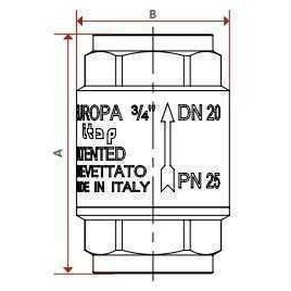 Клапан обратного хода воды ITAP 3/4″ EUROPA 100 719 фото