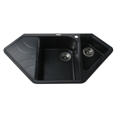Гранітна мийка Globus Lux GARDA чорний 1000х500мм-А0002 2979 фото