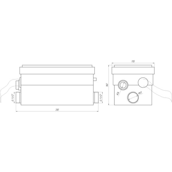 Канализационная установка VOLKS pumpe WC250 18979 фото