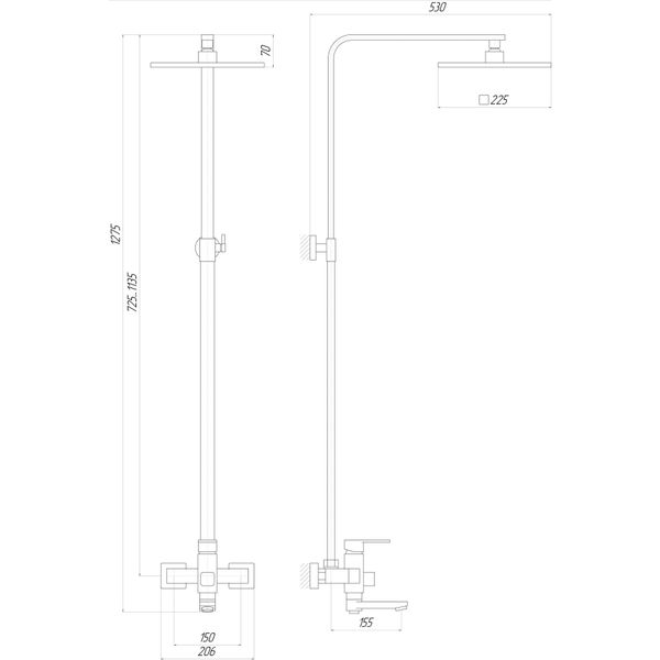 Душевая система Globus Lux MILANO DS0026 9439 фото