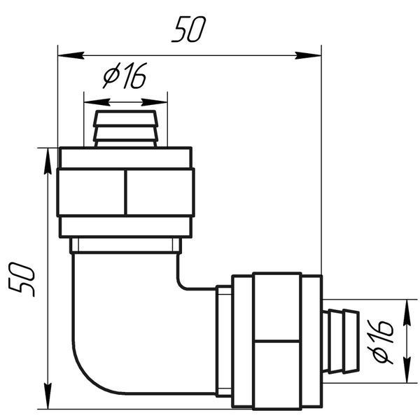 Уголок промежуточный APE ITALY 751 L 16x16 862 фото