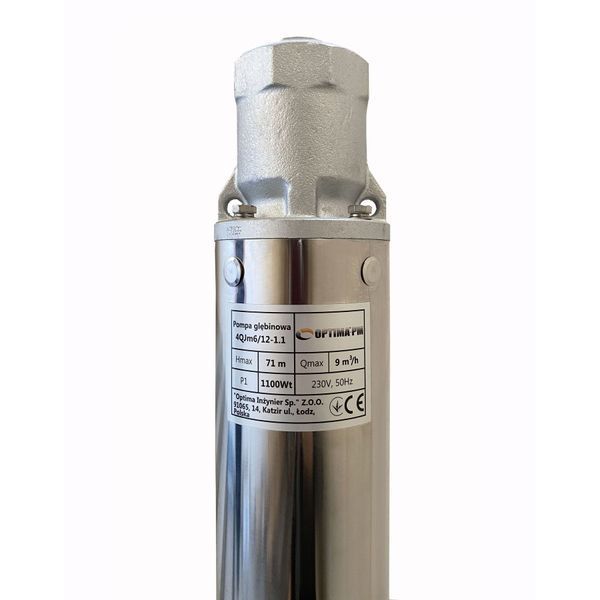 Насос скважинный с повышенной уст-тью к песку OPTIMA PM 4QJm6/12 1,1 кВт 78м + 1,5 м кабель 17631 фото