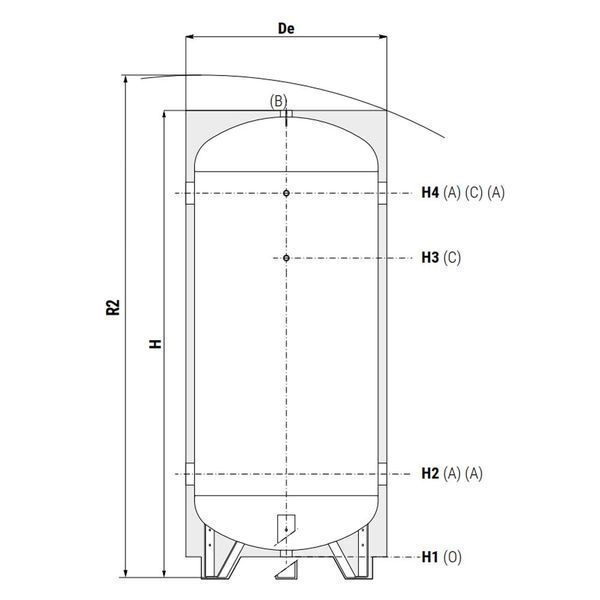 Тепло-хладоаккумулятор 1000 л VOLANO TERMICO CALDO-FREDDO R/C GB VT 6 bar -10/+90 &deg;C Cordivari srl 87668 фото