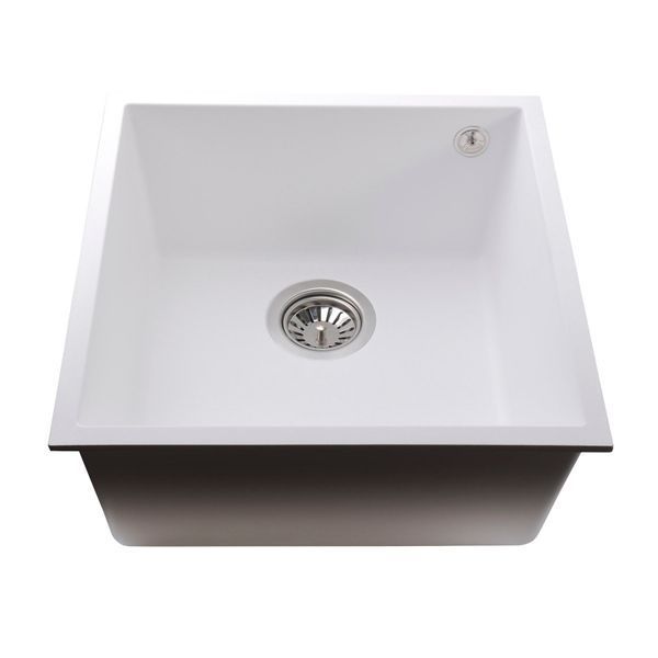 Гранітна мийка Globus Lux AMMER пiдстiльна, бiлий 440 х 440 мм - -А0007 23649 фото