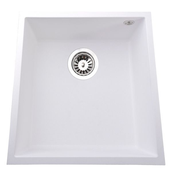 Гранітна мийка Globus Lux AMMER пiдстiльна, бiлий 440 х 440 мм - -А0007 23649 фото