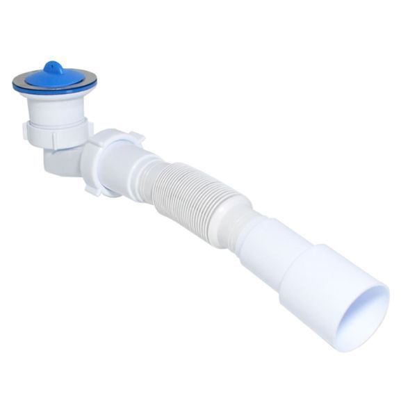 Сифон Waterstal SE 3860 для душ. піддона 1 1/2&Prime; низький з гофрою 32х32/40/50 17414 фото