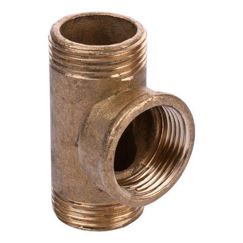 Тройник латунный 3/4&Prime;НР х 3/4&Prime;ВР х 3/4&Prime;НР литейный 658Б 16589 фото