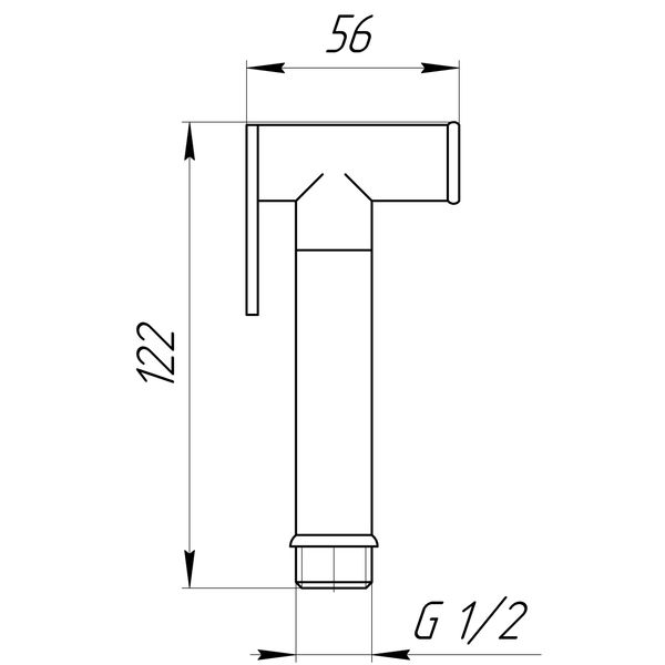 Душевая гигиеническая стоп-лейка Globus Lux S-277 12263 фото