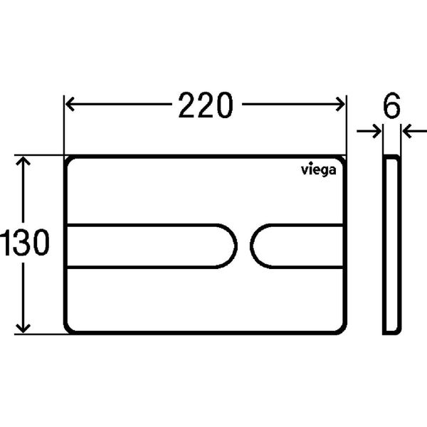 Панель смыва Prevista для бачков Visign for Style 23, матовый хром, Viega 773069 19096 фото