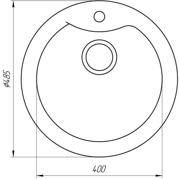 Гранитная мойка Globus Lux ORTA белый 485мм-А0007 22441 фото