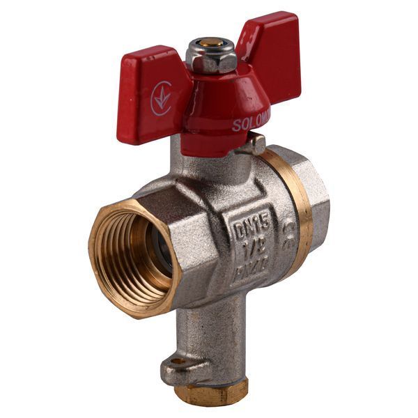 Кран кульовий повнопрохiдний для підключення термометра SOLOMON 1/2&Prime; V1242 S 29067 фото
