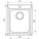 Гранітна мийка Globus Lux LAMA сірий металік 410х500мм-А0003 2993 фото 5