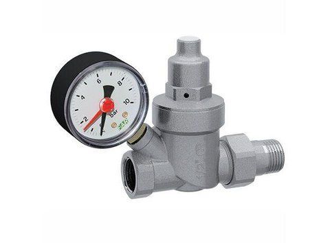 Хромированный мини-редуктор давления ВР-НР 1/2 с манометром (FA 2867 12) FA 2867 12 фото