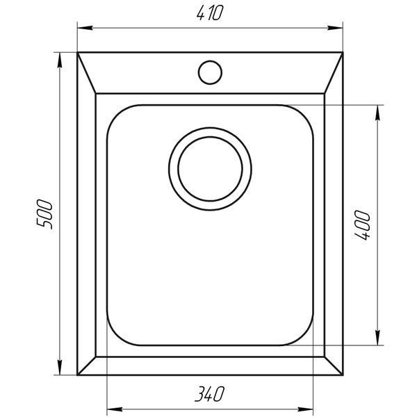 Гранітна мийка Globus Lux LAMA мигдаль 410х500мм-А0008 8375 фото