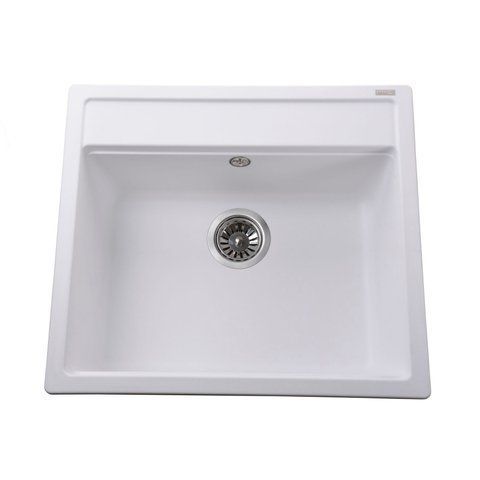 Гранітна мийка Globus Lux VOLTA білий 570х510мм-А0007 22443 фото