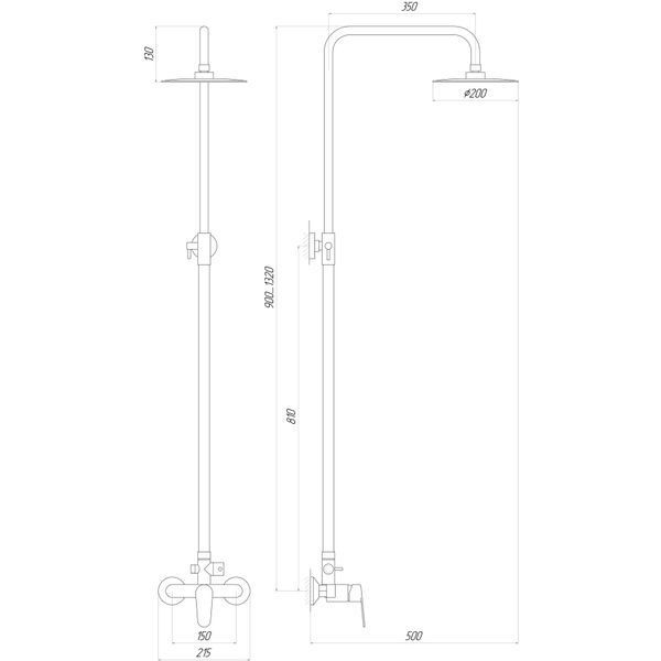 Душевая система TOPAZ ZARA TZ 13702-H37 14771 фото