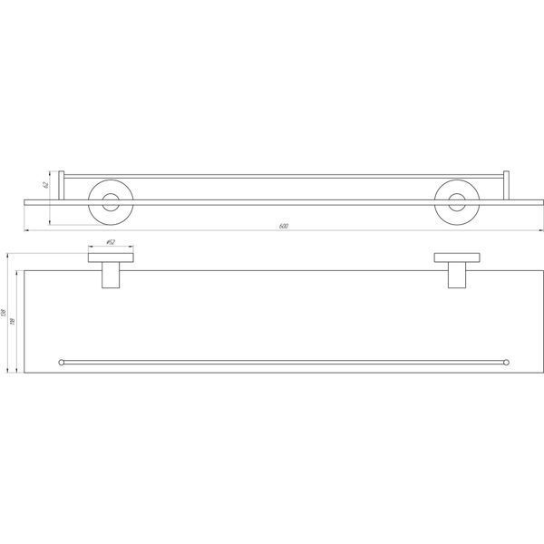 Полка Globus Lux SS 8427 стекло SUS304 19463 фото