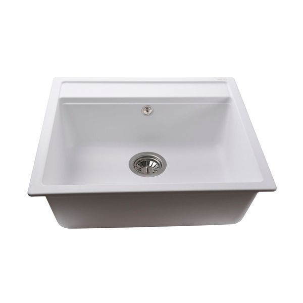 Гранітна мийка Globus Lux VOLTA білий 570х510мм-А0007 22443 фото