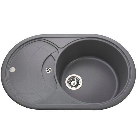 Гранитная мойка Globus Lux LUISE серый металлик 780х500мм-А0003 8543 фото