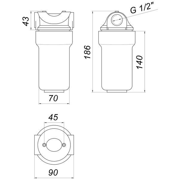 Фильтр-колба &Prime;Умягчение&Prime; для котлов (полифосфатная соль) Bіо+ systems SL25, 1/2&Prime; 4631 фото