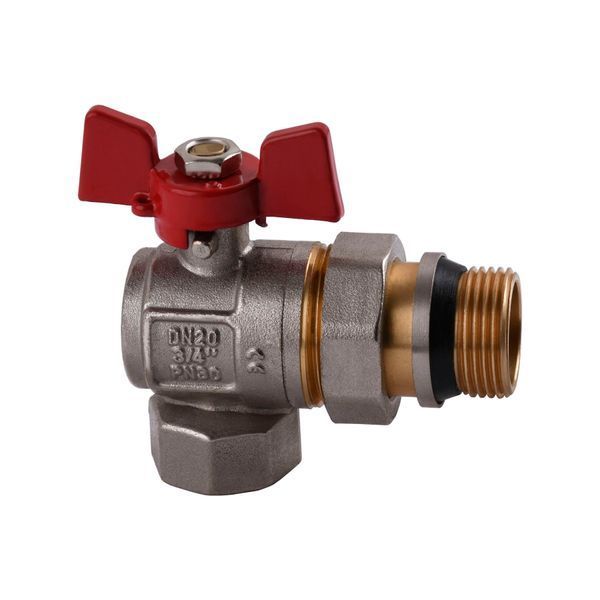 Кран кульовий кутовий з американкою WATERVALVE Q003 NV-V344 3/4&Prime; ЗB 10167 фото