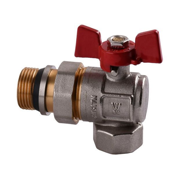 Кран кульовий кутовий з американкою WATERVALVE Q003 NV-V344 3/4&Prime; ЗB 10167 фото