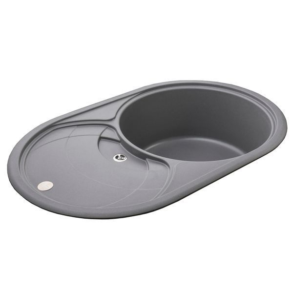 Гранитная мойка Globus Lux LUISE серый металлик 780х500мм-А0003 8543 фото