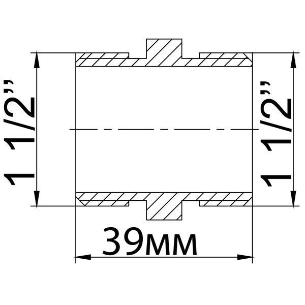 Ниппель латунный 1 1/2&Prime;НР х 1 1/2&Prime;НР литейный 526-1Б 11843 фото