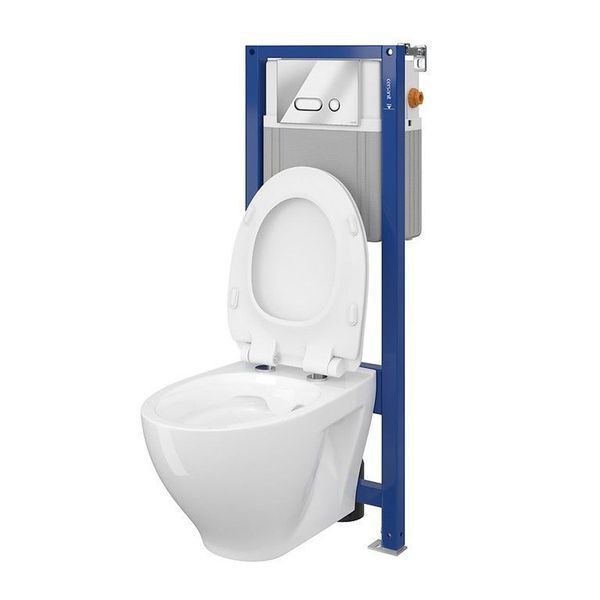 CET Cersanit B209 ІНСТ СИС-МА AQUA 22 MECH MODUO CLEAN ON дюр. SLIM ліфт кнопка INTERA хром блиск 20350 фото