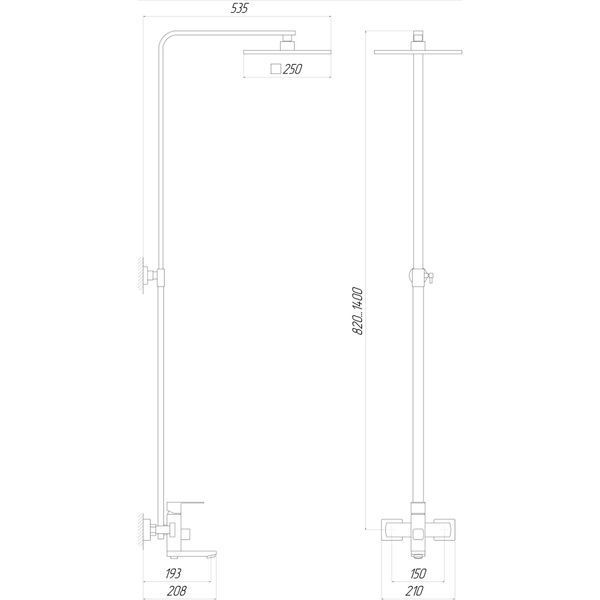 Душевая система Globus Lux SICILIA VAN-SBQ-SH-02 17547 фото