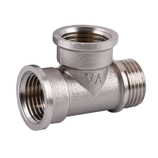 Трійник нікельований 1/2&Prime;ВР х 1/2&Prime;ВР х 1/2&Prime;ЗР штампований А0213А(нк) VA 24975 фото