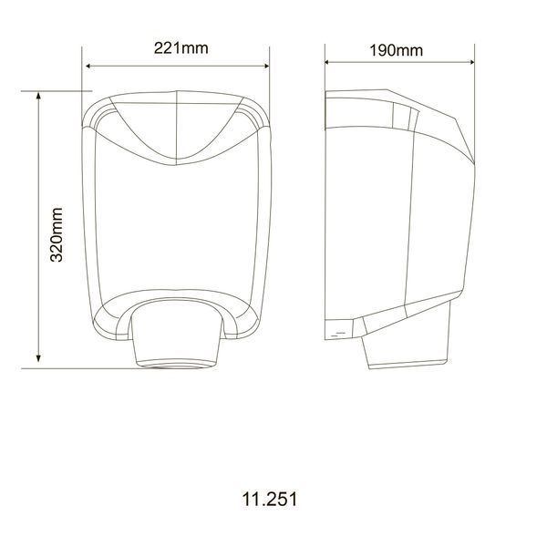 Сушилка для рук HOTEC 11.252.B 23802 фото