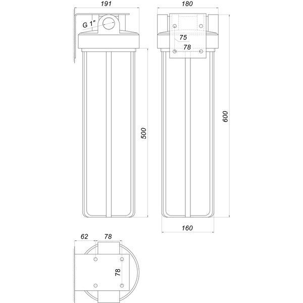 Фільтр-колба + ПП картридж ПРОЗОРА Bіо+ systems SL20TS-BB Big Blue 20&Prime;, 1&Prime; 11649 фото