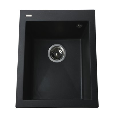 Гранітна мийка Globus Lux LAMA чорний 410х500мм-А0002 6105 фото