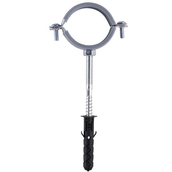 Хомут в сборе CR 1 1/2&Prime; (47-53мм) с винтом-шурупом 8*100 и дюбелем в уп., серый 6305 фото