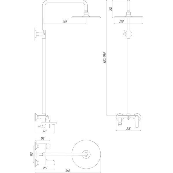 Душова система Globus Lux GLA-0002N-10-BB 21921 фото