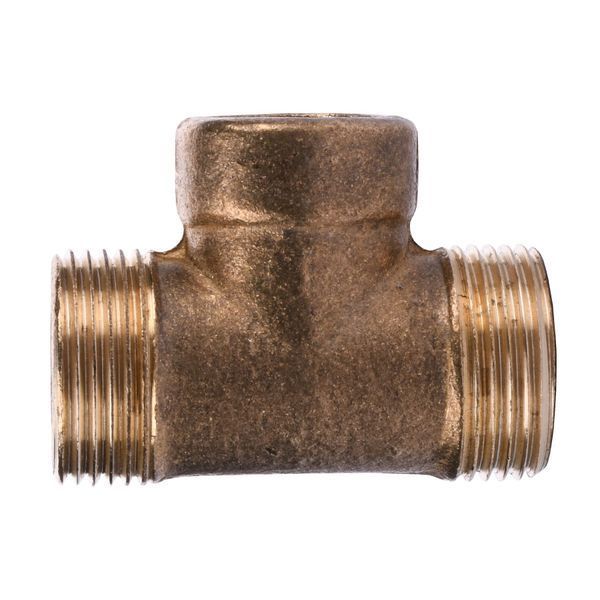Тройник редукционный латунный 3/4&Prime;НР х 1/2&Prime;ВР х 3/4&Prime;НР литейный усиленный 664Б 11657 фото