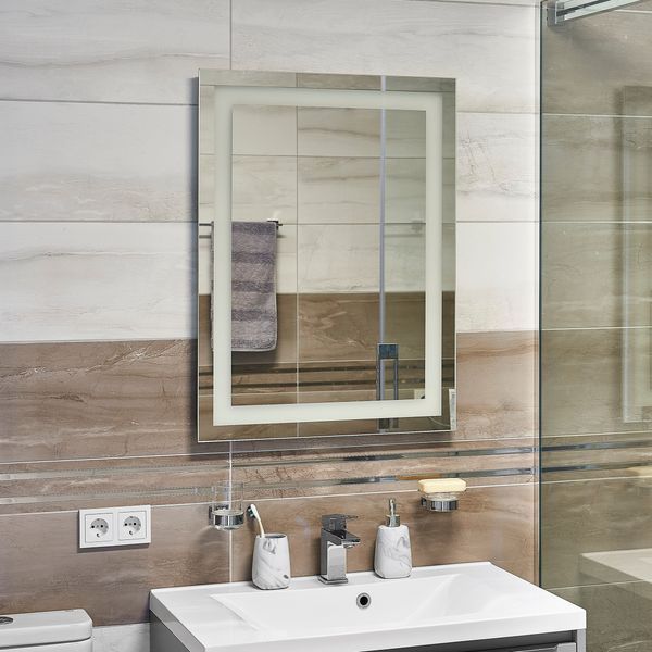 Дзеркало UNIO MRR-01 SQR-AA-H 600 x 800 mm LED FL з підігрівом 27268 фото