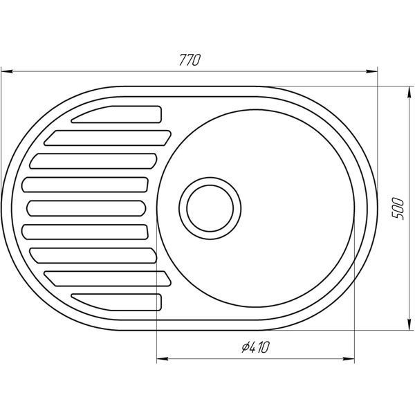 Гранитная мойка Globus Lux OHARA мокко 770х500мм 23497 фото