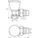 Кран радиаторный угловой SOLOMON 1/2″ с резиновым уплотнителем 160404 верх 12102 фото 3