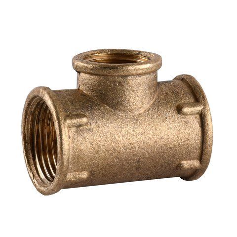 Тройник редукционный латунный 3/4&Prime;ВР х 1/2&Prime;ВР х 3/4&Prime;ВР литейный 212Б 16370 фото